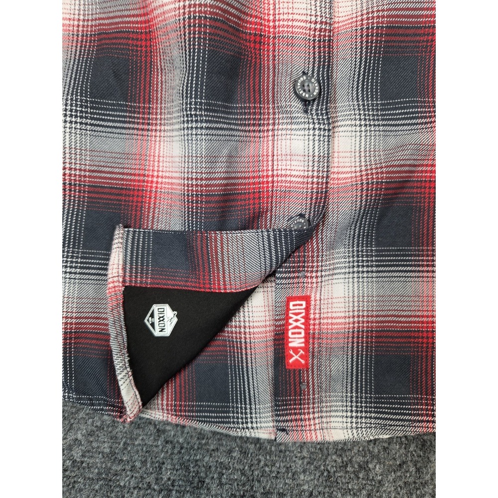 Dixxon Equalizer Flannel Shirt Womens Medium Red / Gray Plaid - Picture 7 of 9